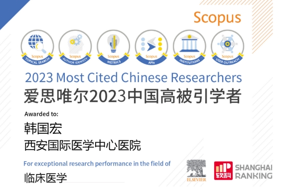 韓國(guó)宏教授連續(xù)4年入選“中國(guó)高被引學(xué)者”榜單！